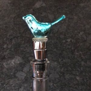 🩷 Bundle Price Only Blue Mercury Glass Bird Bottle Stopper LED Color Change